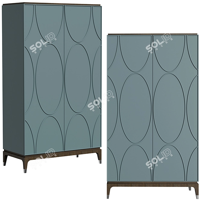 Majorelle Deluxe Wardrobe - Elegant and Functional 3D model image 3