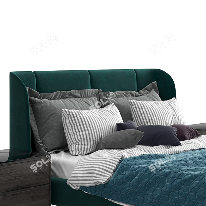 Ikea Tufjord: Stylish Upholstered Bed 3D model image 3