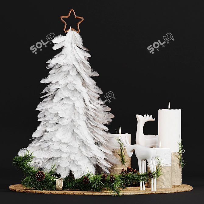 Sparkling New Year's Decor Set 3D model image 1