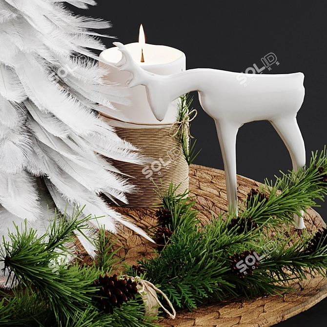 Sparkling New Year's Decor Set 3D model image 2