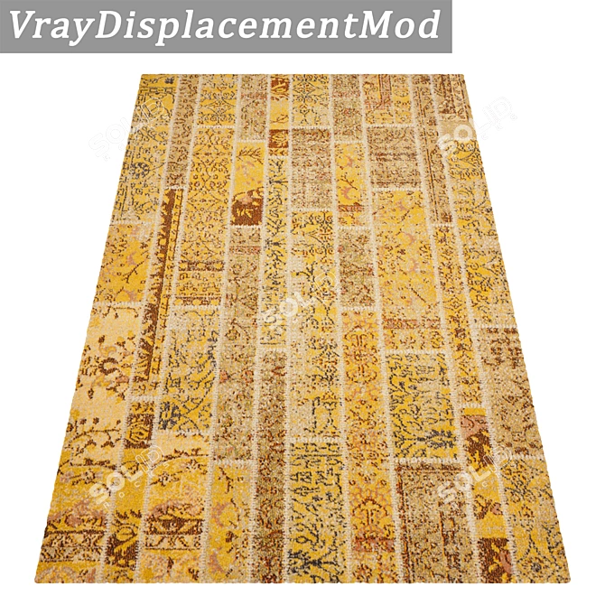 Premium Collection: Luxury Carpets Set 3D model image 3