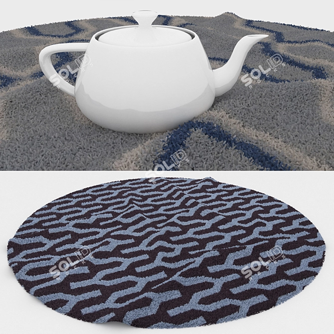 Round Carpets Set: Versatile and Detailed 3D model image 3