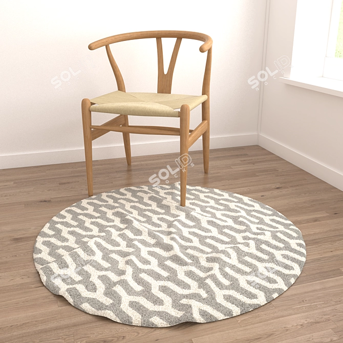 Round Carpets Set: Versatile and Detailed 3D model image 4