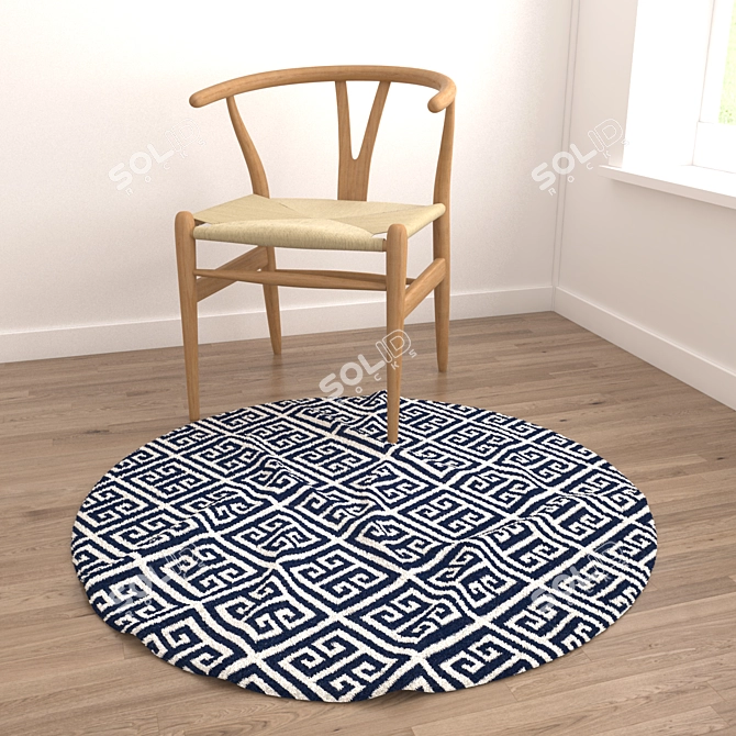 Versatile Round Carpets Set 3D model image 4