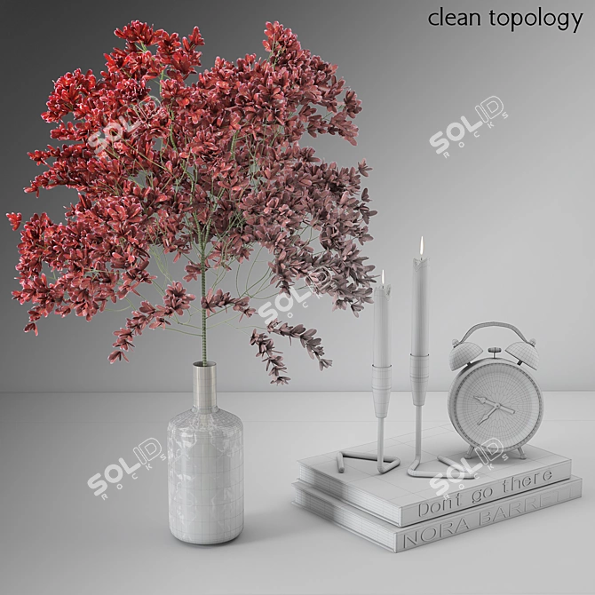 Elegant Decorative Set 2015 3D model image 3