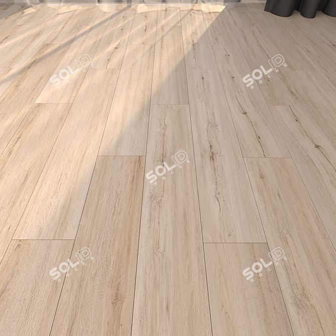 Elegant Sand Parquet Flooring 3D model image 1