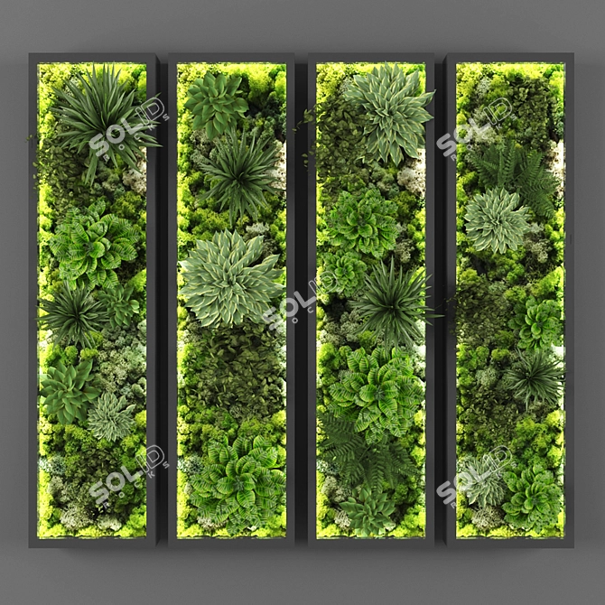 Versatile Vertical Garden Solution 3D model image 1