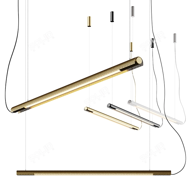 Radent Brass Pendant Lamp 3D model image 1