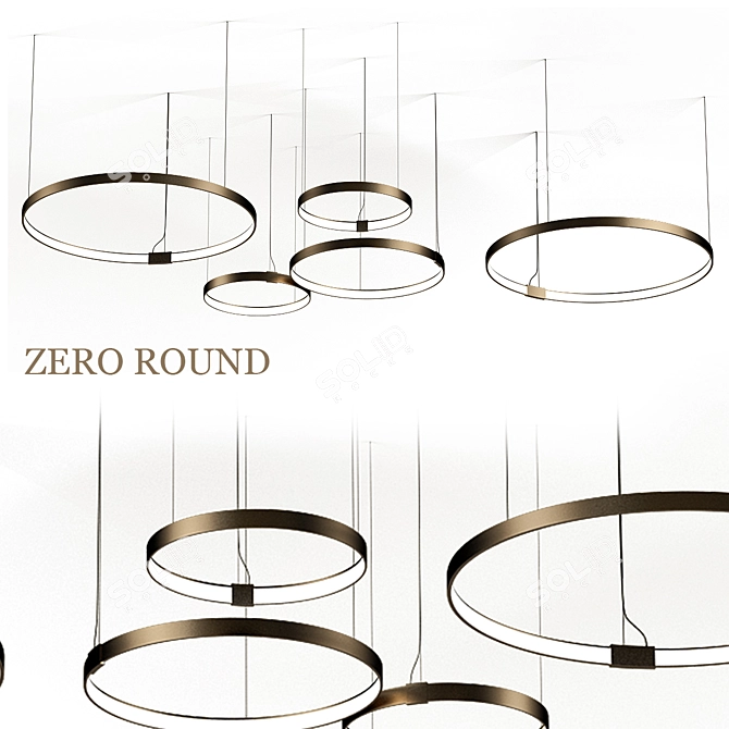 Zero Round Set: Versatile 3D Furniture Design 3D model image 2