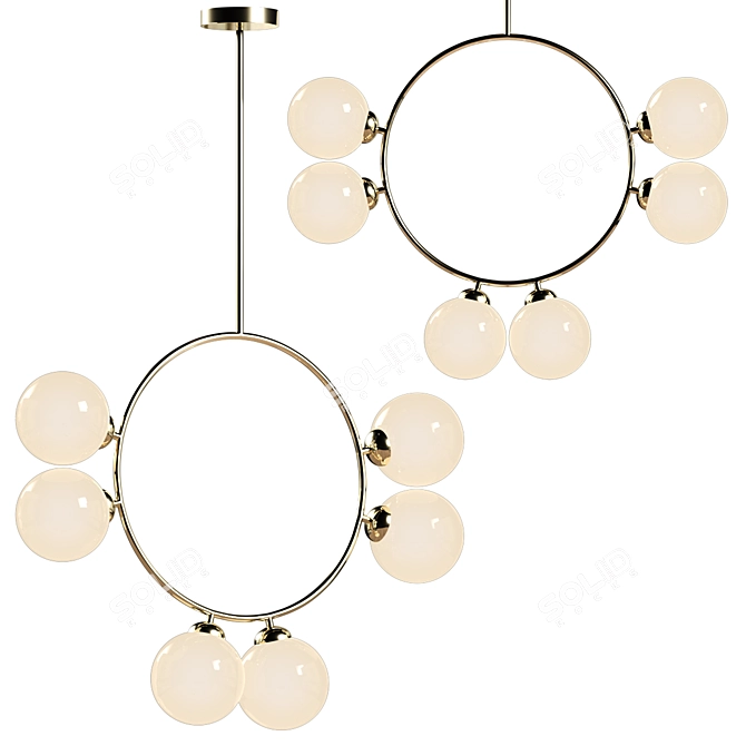 Luxury Gold Coach Pendant 3D model image 1