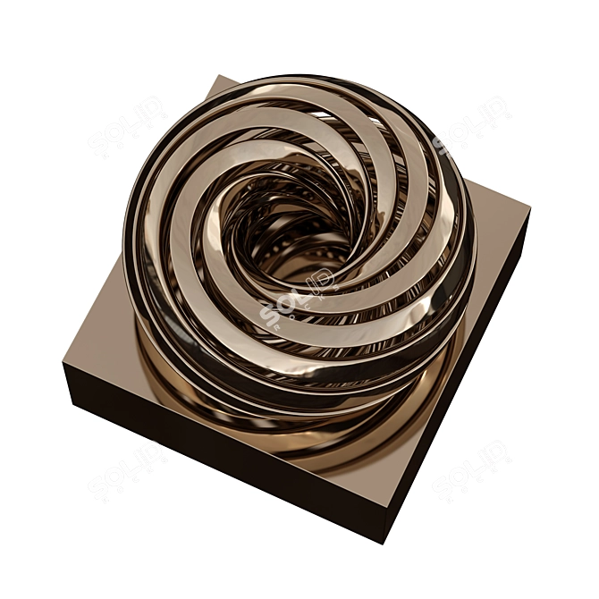 Stylish Metal Home Decor 3D model image 4
