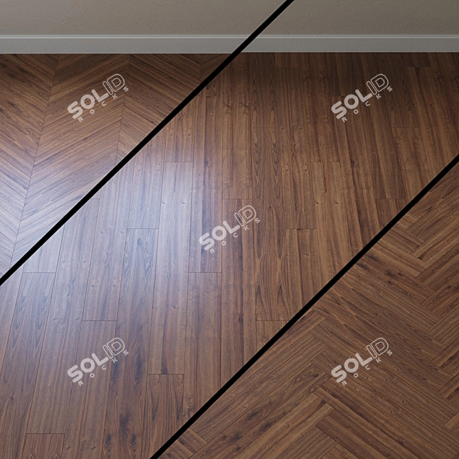 Exclusive Oak Parquet: Krono Original Kronofix Classic 3D model image 1