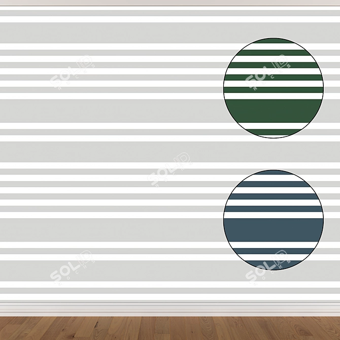 Seamless Wallpaper Set - 3 Colors 3D model image 1