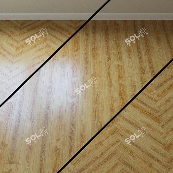 California Oak Parquet 3D model image 1