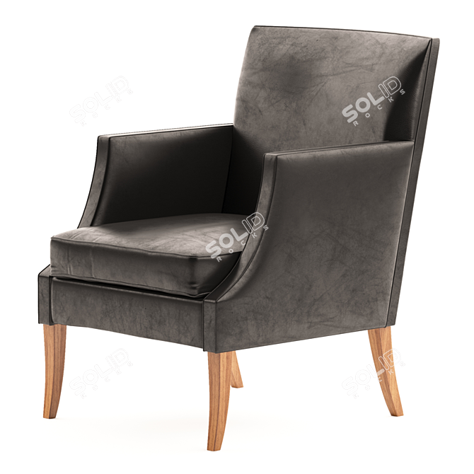 Sleek Modern Armchair: Perfect for Any Occasion 3D model image 1