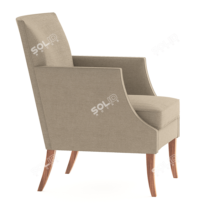 Sleek Modern Armchair: Perfect for Any Occasion 3D model image 5
