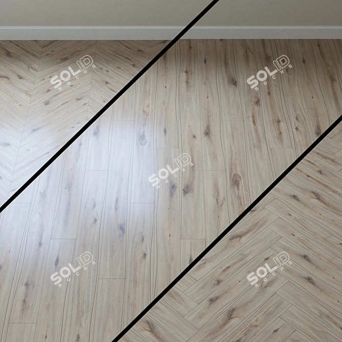 Riverbank Oak Parquet: Classic & Natural 3D model image 1