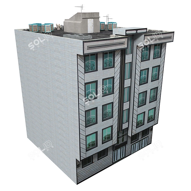 Realistic Low Poly 3D Building 3D model image 4