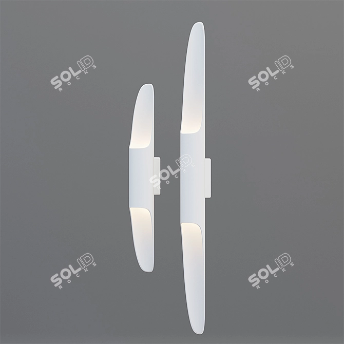 BAMBOO LED Wall Sconce: Stylish & Modern 3D model image 6