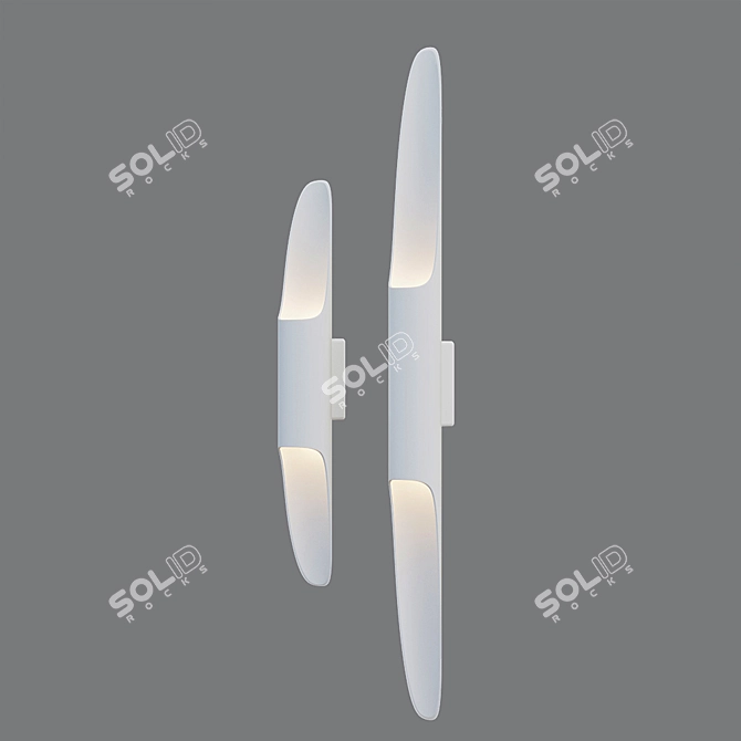 BAMBOO LED Wall Sconce: Stylish & Modern 3D model image 8