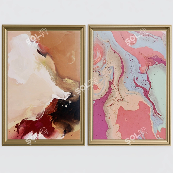 Abstract Wall Art: Mesmerizing Masterpiece 3D model image 1