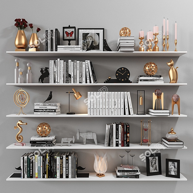 Versatile 3D Shelves: Vray + Corona 3D model image 1