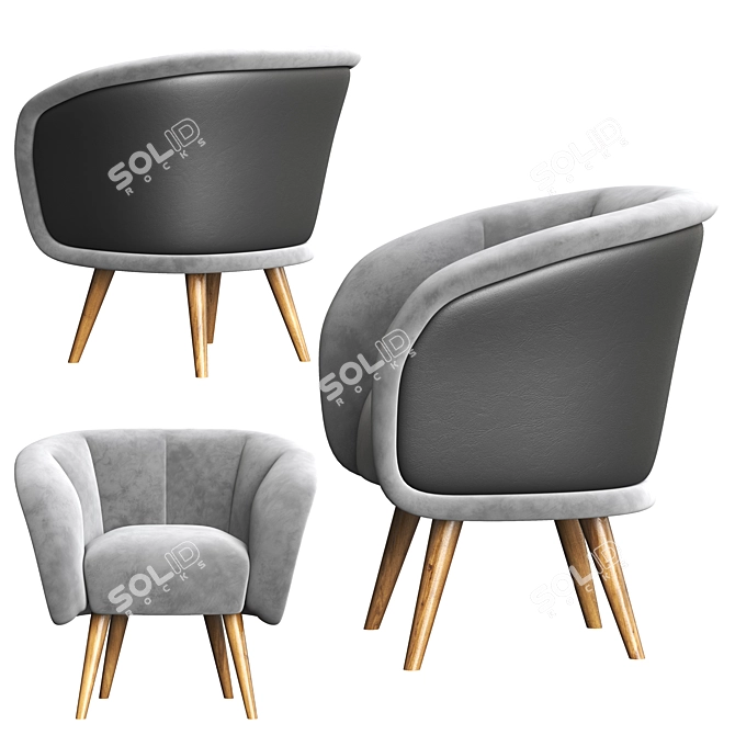 Modern Comfort Armchair: 2015 Edition 3D model image 2