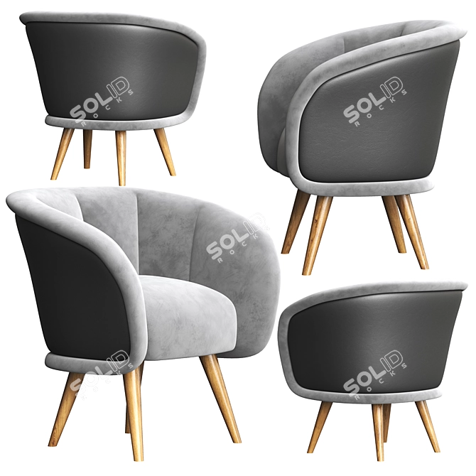 Modern Comfort Armchair: 2015 Edition 3D model image 3