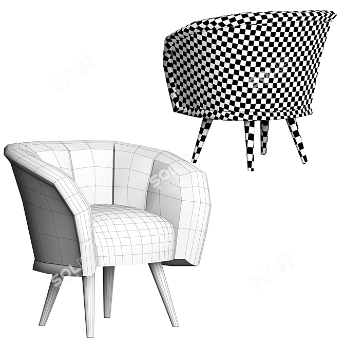 Modern Comfort Armchair: 2015 Edition 3D model image 4