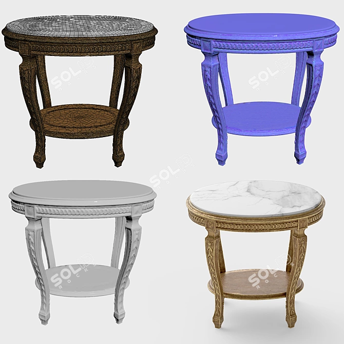 Elegant Roberto Giovannini Side Table 3D model image 4
