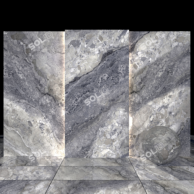 Textured Mocha Marble Slabs 3D model image 3