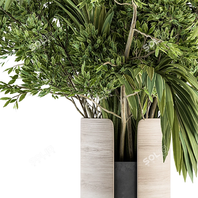 Elegant Branch in Vase 3D model image 2