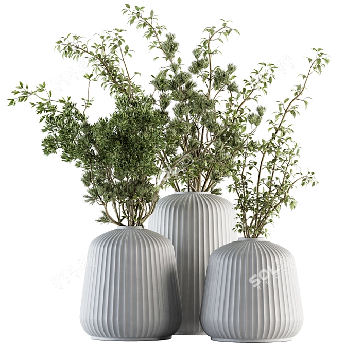 Elegant Blooms - Vase Included 3D model image 1