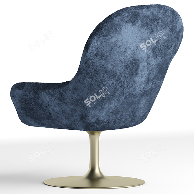 Natuzzi Adore Armchair: Luxurious Comfort in Compact Design 3D model image 2