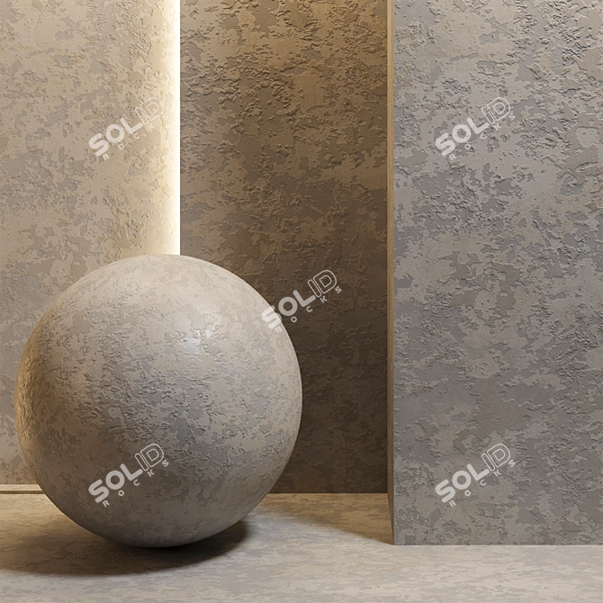 Seamless Decorative Plaster 3D model image 1