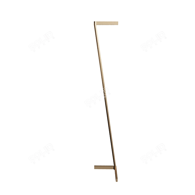 Mantra VECTOR Floor Lamp - Elegant Golden Metal Lighting 3D model image 2