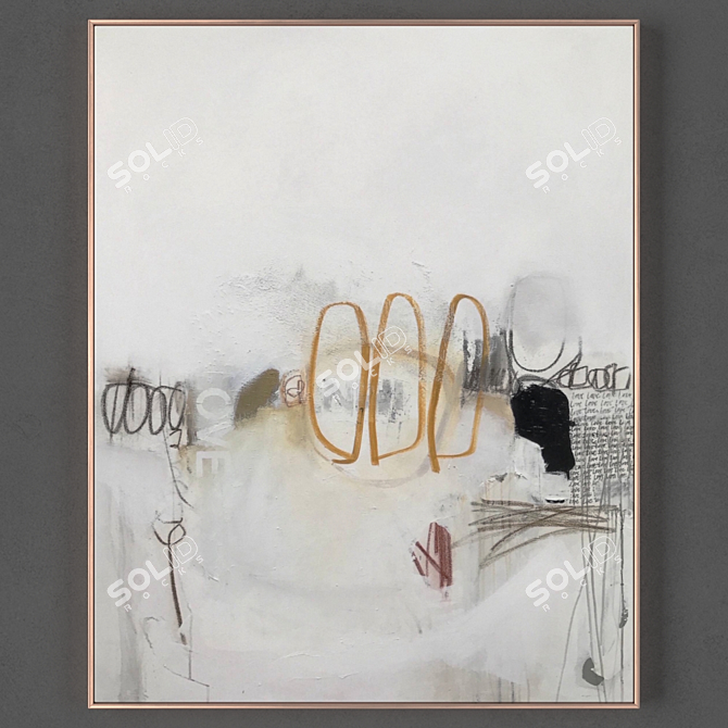 Abstract Art Frames Set 3D model image 3