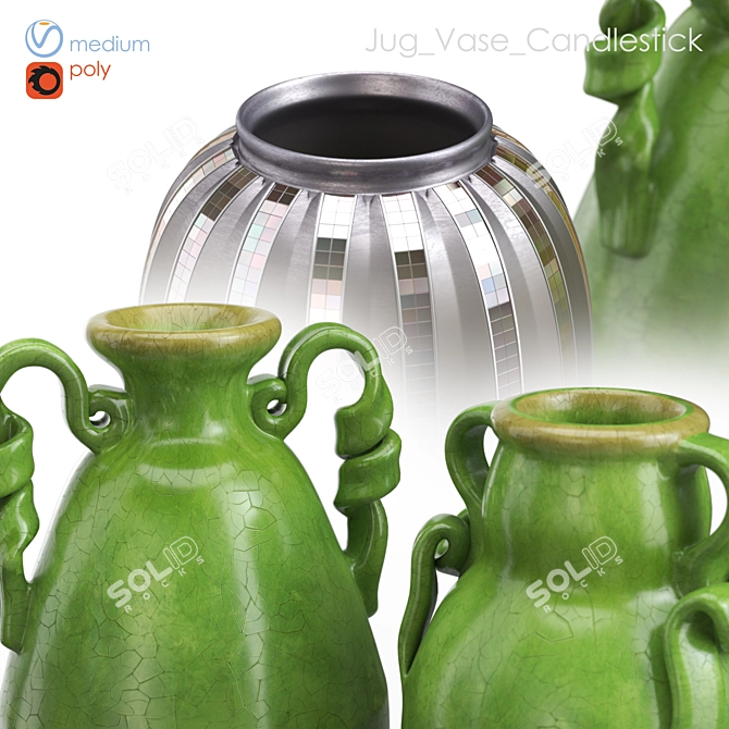 Versatile Smoothable Decor - Jug, Vase, Candlestick 3D model image 2