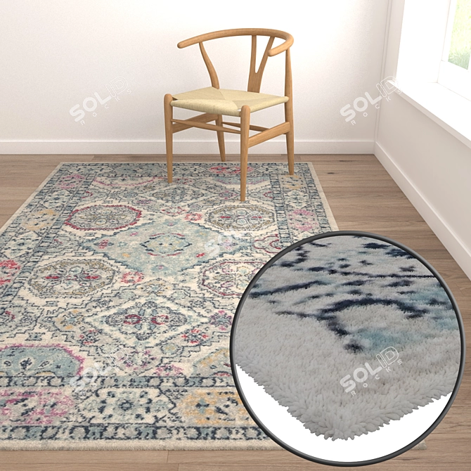 Versatile High-Quality Carpets Set 3D model image 5