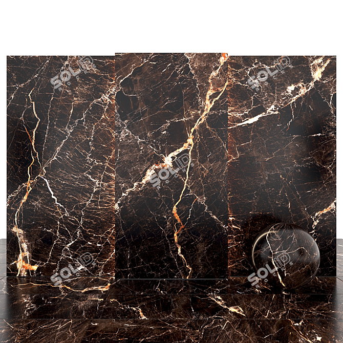 Elegant Java Brown Marble 3D model image 1