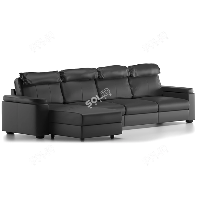 Modern LIDHULT Sectional: Stylish & Spacious 3D model image 1