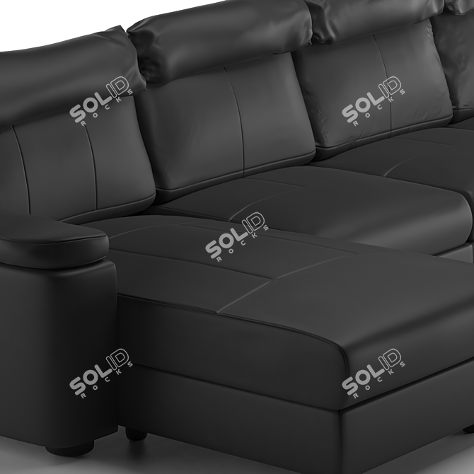 Modern LIDHULT Sectional: Stylish & Spacious 3D model image 2