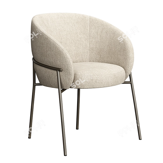 Sleek RIMO Chair: Customizable Comfort 3D model image 1