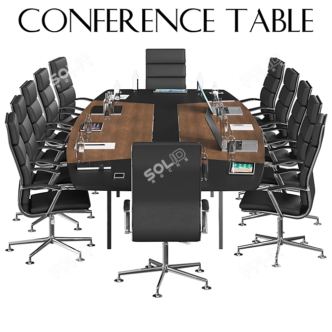 Modern Conference Table - Versatile Design 3D model image 2