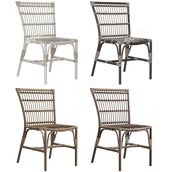 Elisabeth Outdoor Chair: Stylish and Durable 3D model image 2