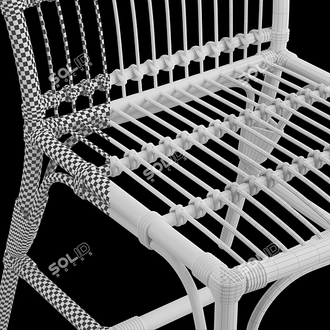 Elisabeth Outdoor Chair: Stylish and Durable 3D model image 5