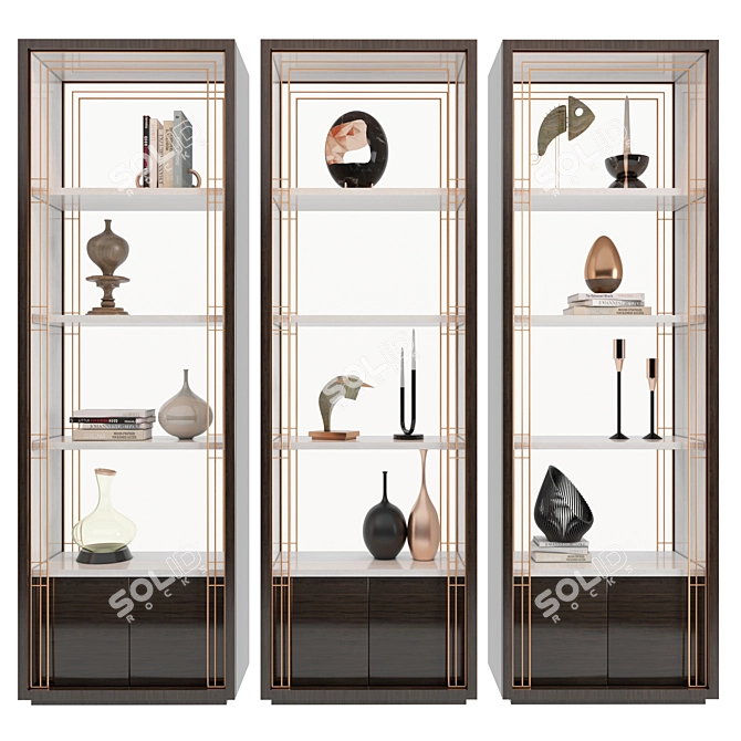 Versatile Shelving Unit for 3ds max - Includes 2016 & 2013 Versions, FBX, Textures & Corona Mat 3D model image 1