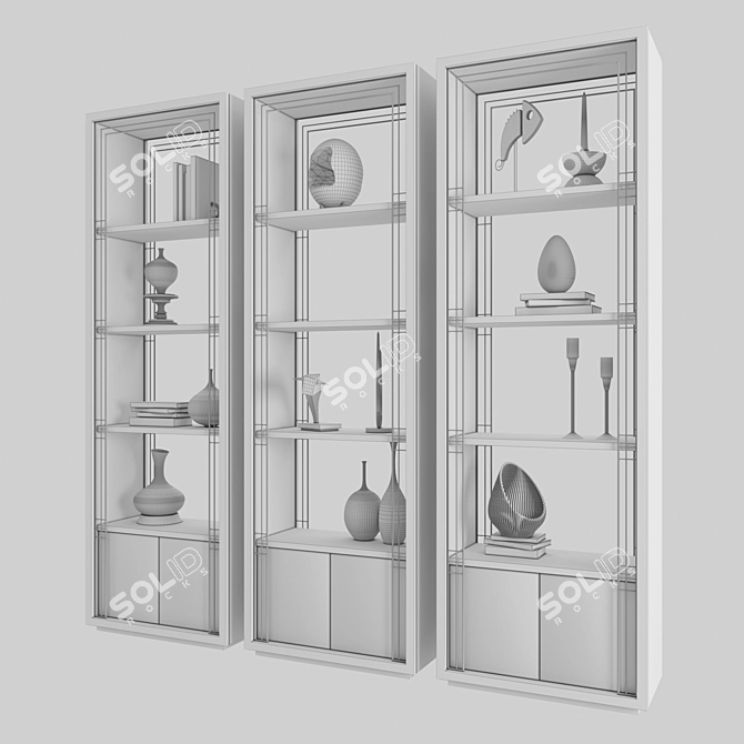 Versatile Shelving Unit for 3ds max - Includes 2016 & 2013 Versions, FBX, Textures & Corona Mat 3D model image 3