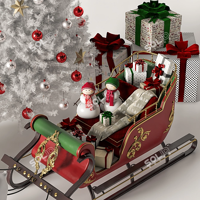 Vintage Fir Christmas Tree 2015 3D model image 2