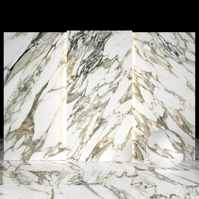 Aged Elegance: Old Stain Marble 3D model image 2